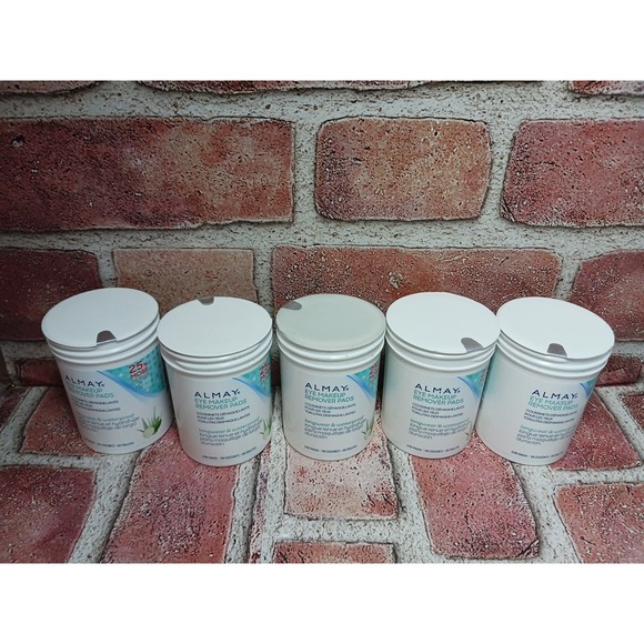 5 X 100 Almay Longwear & Waterproof Eye Makeup Remover Pads Hypoallergenic - Picture 4 of 4